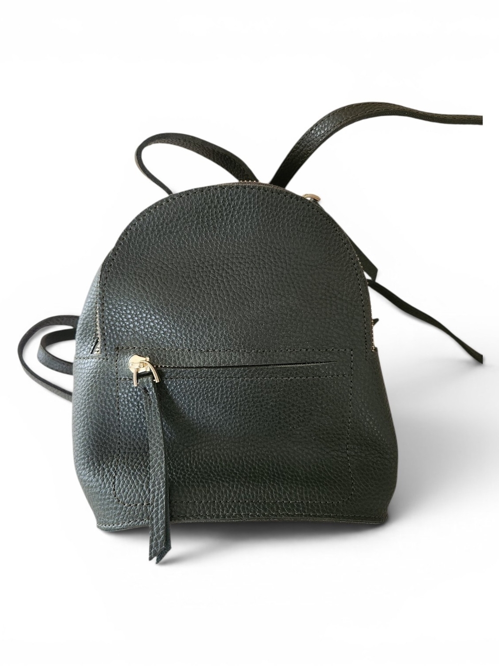 Magnifique petit sac à dos vert forêt et doré – Excellente condition 🖤